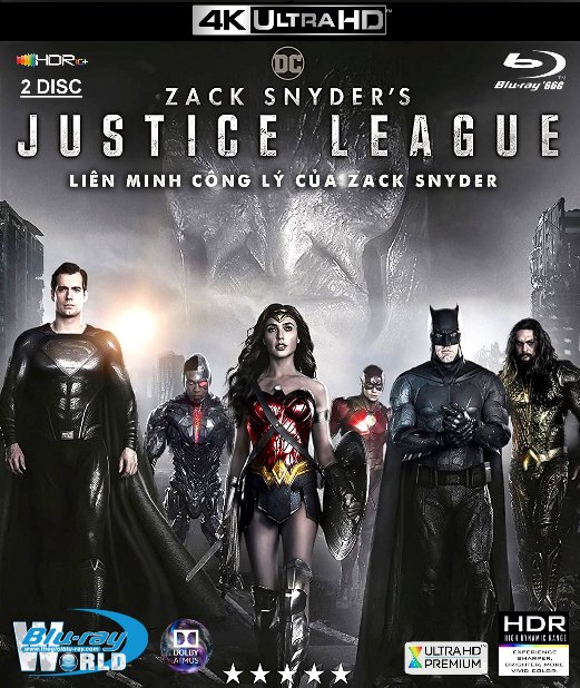 4KUHD-685. Zack Snyders Justice League 2021 - Liên Minh Công Lý của Zack Snyder (2DISC) 4K-66G (TRUE- HD 7.1 DOLBY ATMOS - HDR 10+)